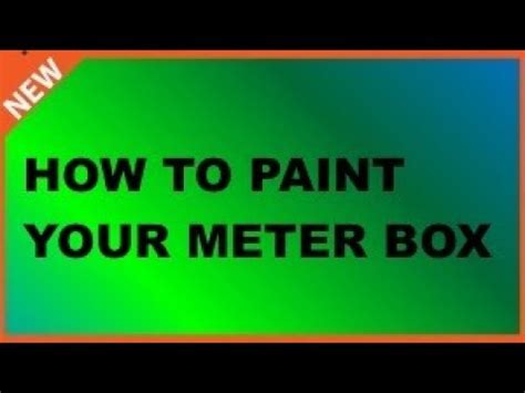 painting a metal meter box